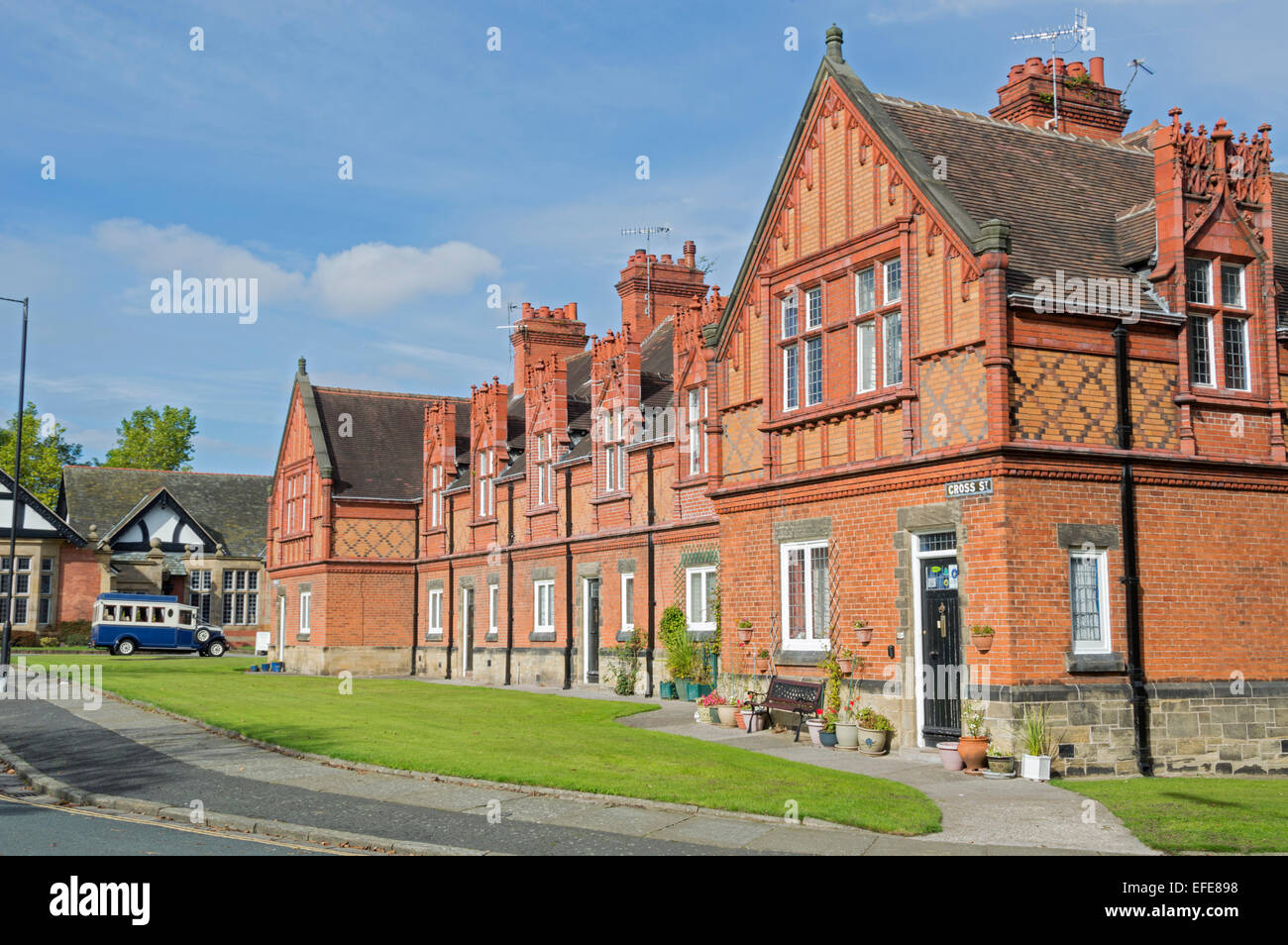 Workers buildings, Port Sunlight, Bebington, Wirral, Merseyside, UK Stock Photo