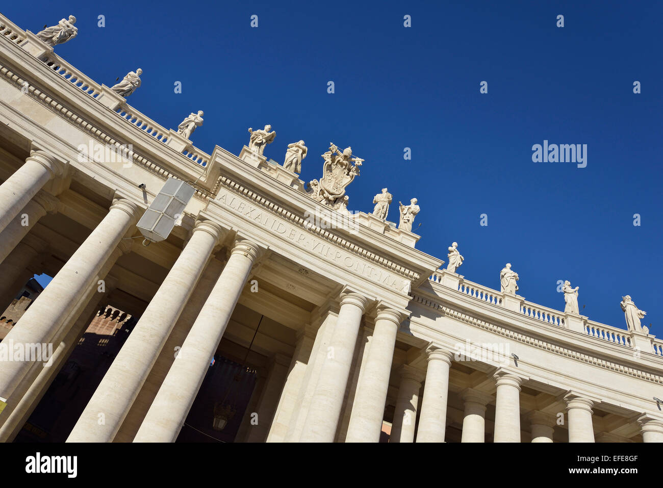 Bernini's colonnade Piazza San Pietro Rome Italy Stock Photo