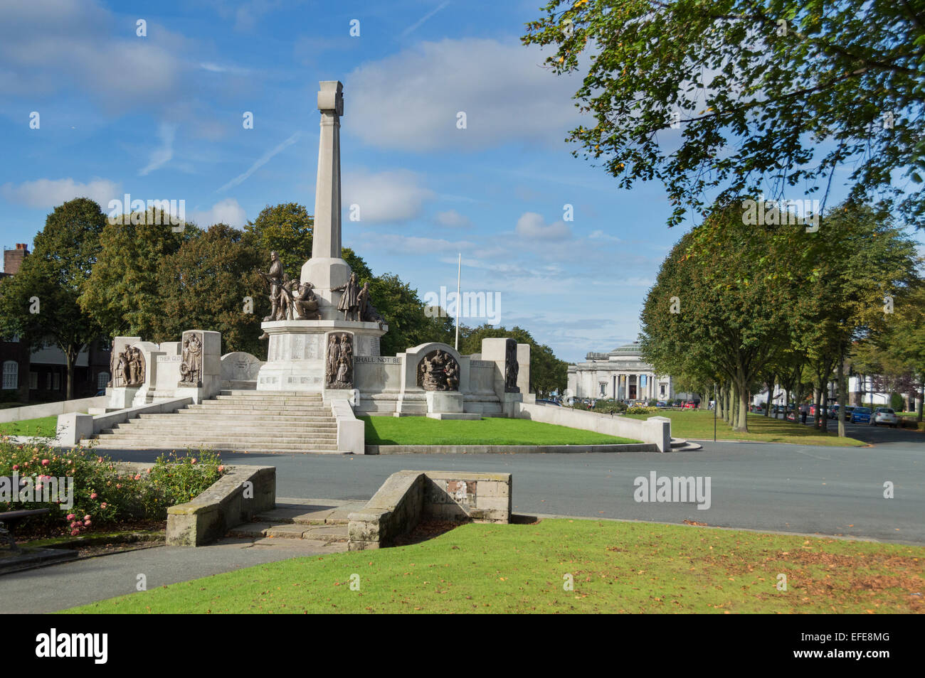 War memorial, Port Sunlight, Bebington, Wirral, Merseyside, UK Stock Photo