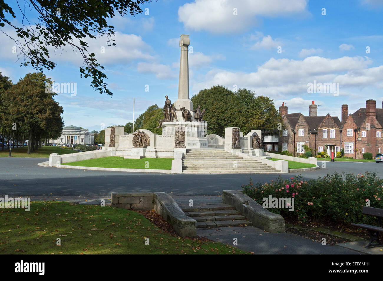 War, memorial, Port Sunlight, Bebington, Wirral, Merseyside, UK Stock Photo