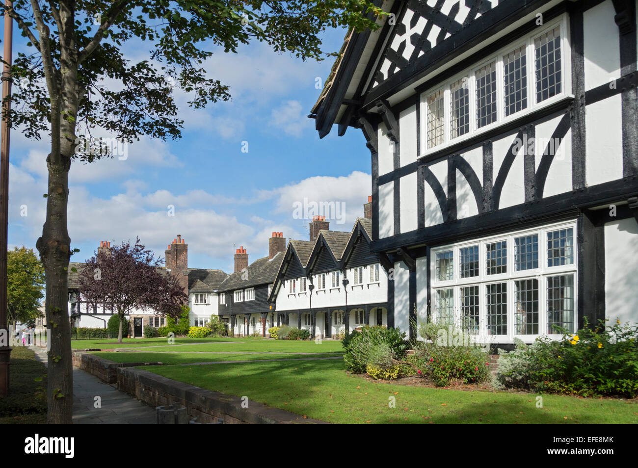 Houses, Port Sunlight, Bebington, Wirral, Merseyside, UK Stock Photo