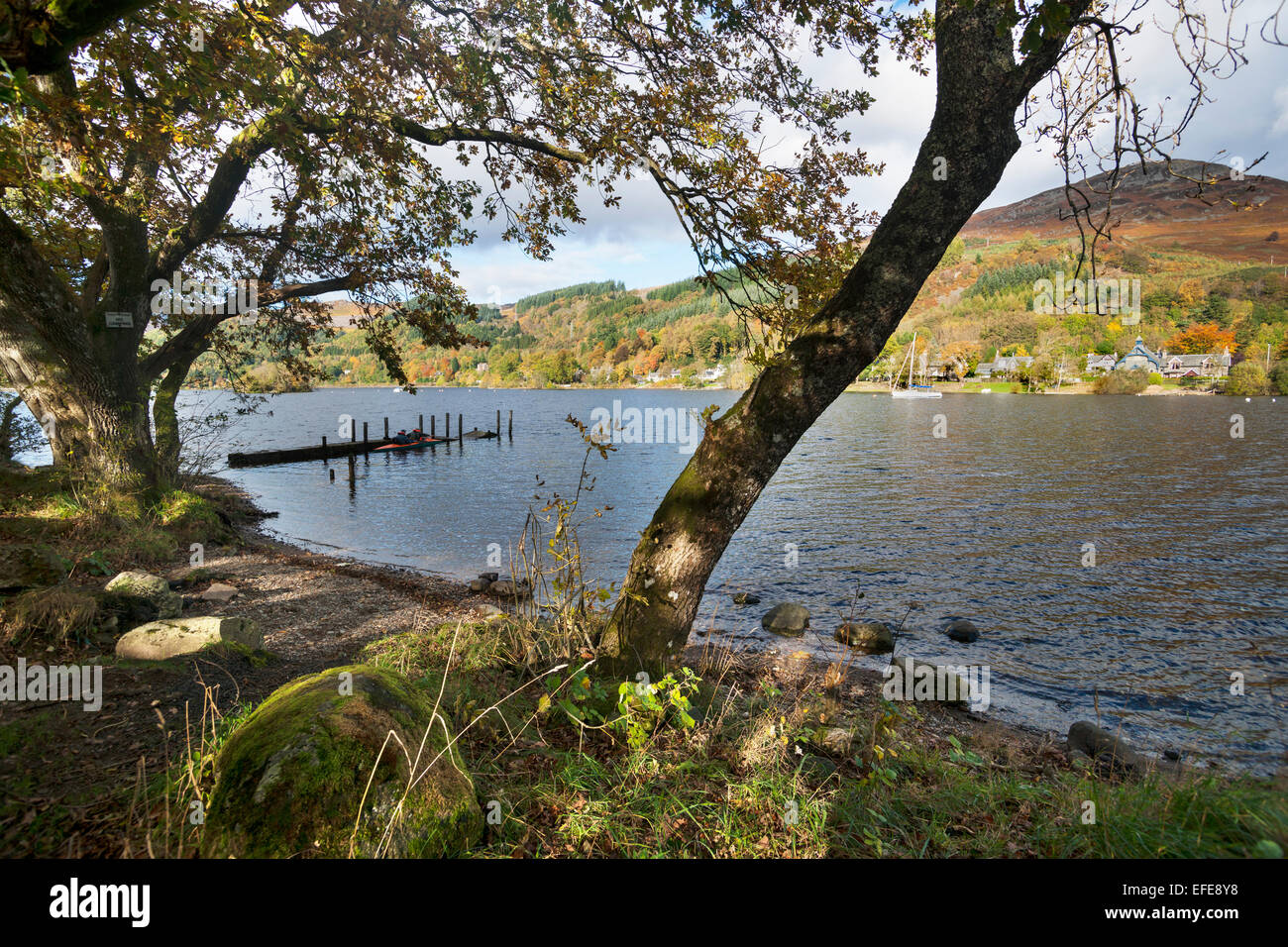 Autumn landscape colours, St. Fillans, Loch Earn, Perthshire, Scotland