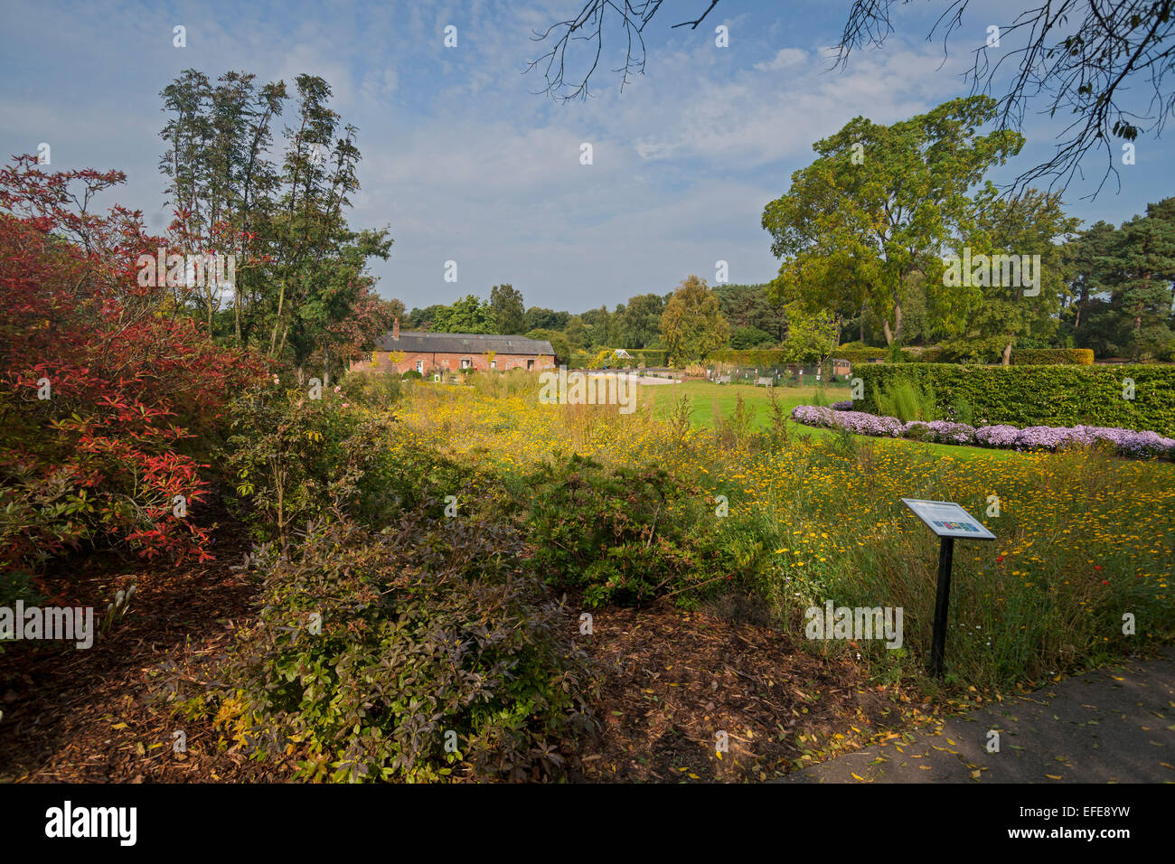 Autumn; Ness; Botanic; Gardens; Wirral; Neston; Cheshire; UK; England; Stock Photo