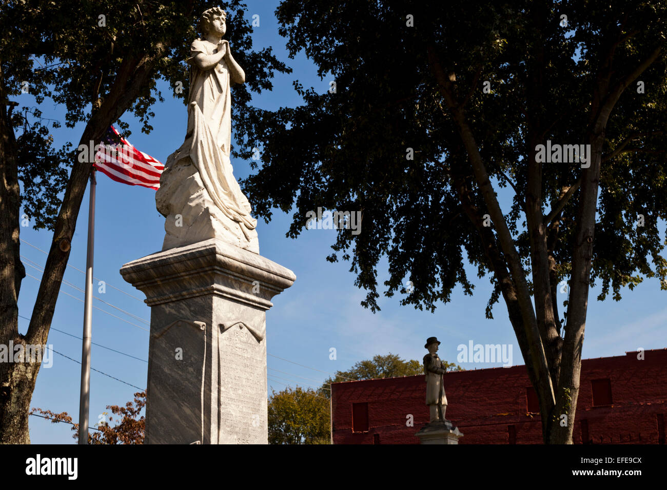Monument dedicated to the memory of the Women of the Confederacy, Confederate Park Fort Mill South Carolina USA Stock Photo