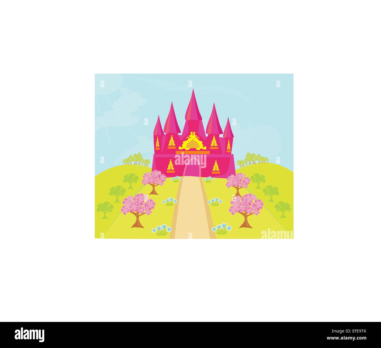Magic Fairy Tale Princess Castle Stock Vector Image & Art - Alamy