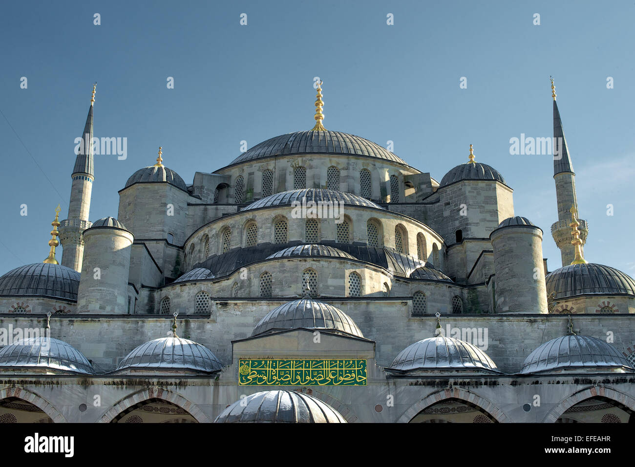 The outside of the Blue Mosque is pictured as part of a photo essay on ...