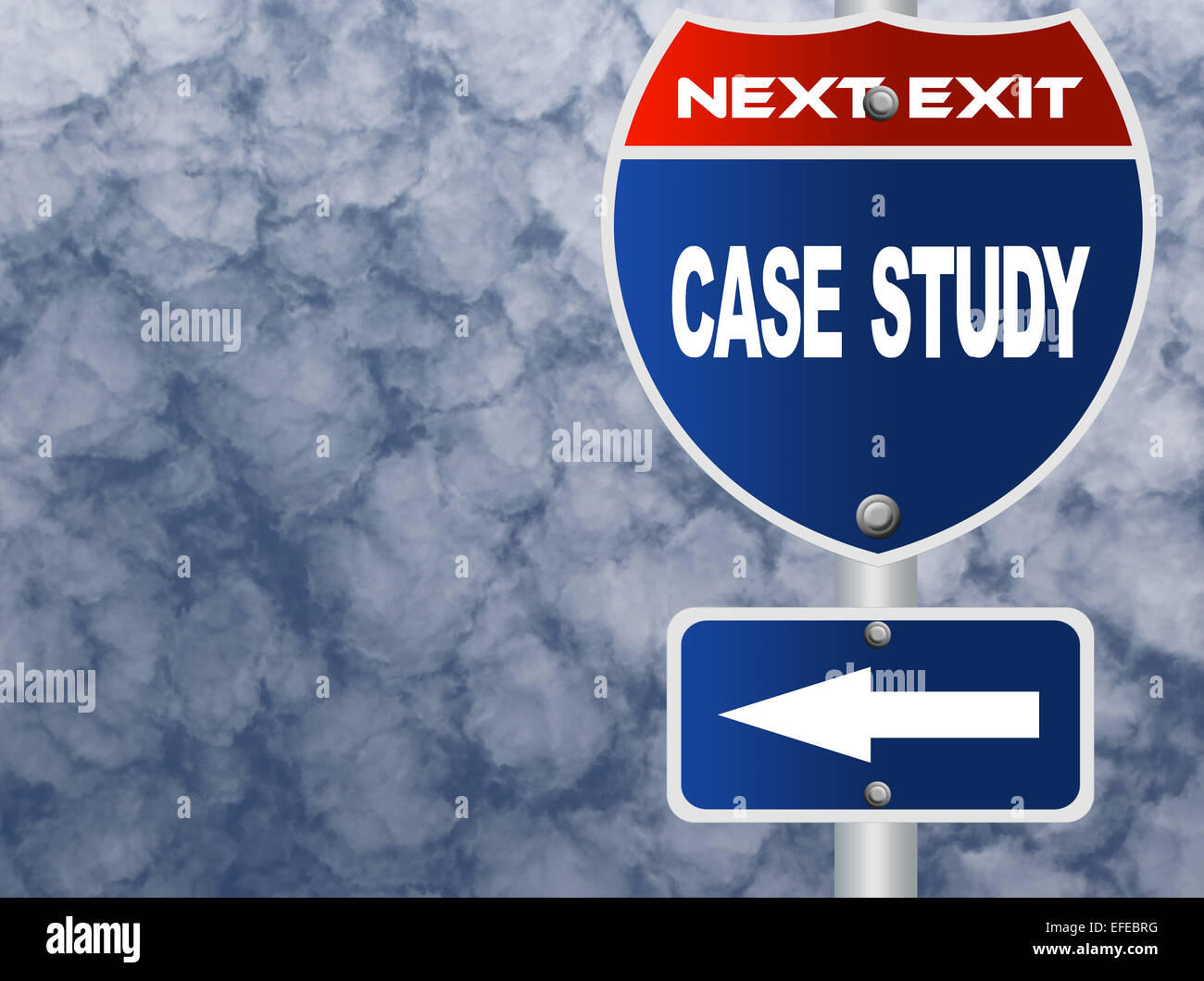 Case study road sign Stock Photo