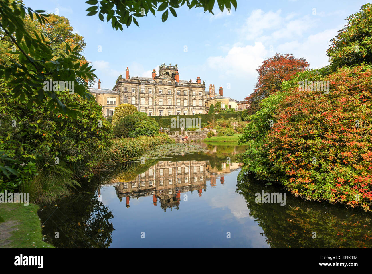 The house and lake at Biddulph Grange Stoke on Trent Staffordshire