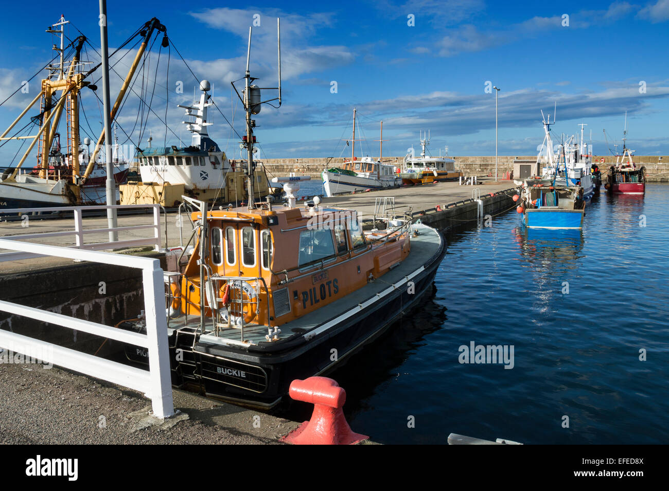 Buckie Harbour, Moray firth, Highland Region scotland Stock Photo