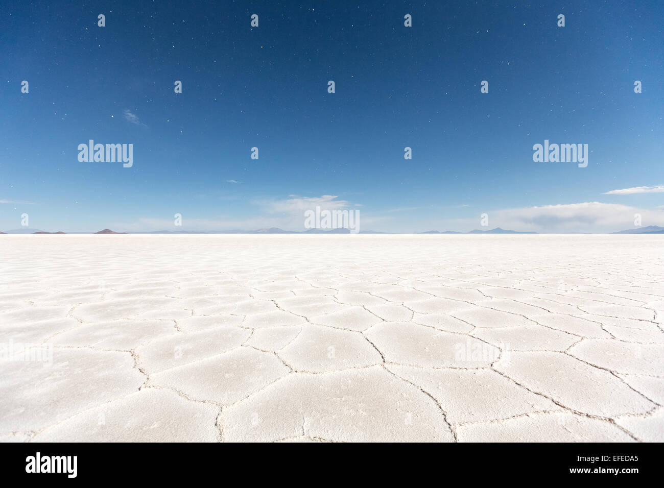 Night at Salar de Uyuni salt flat, Altiplano, Bolivia, South America