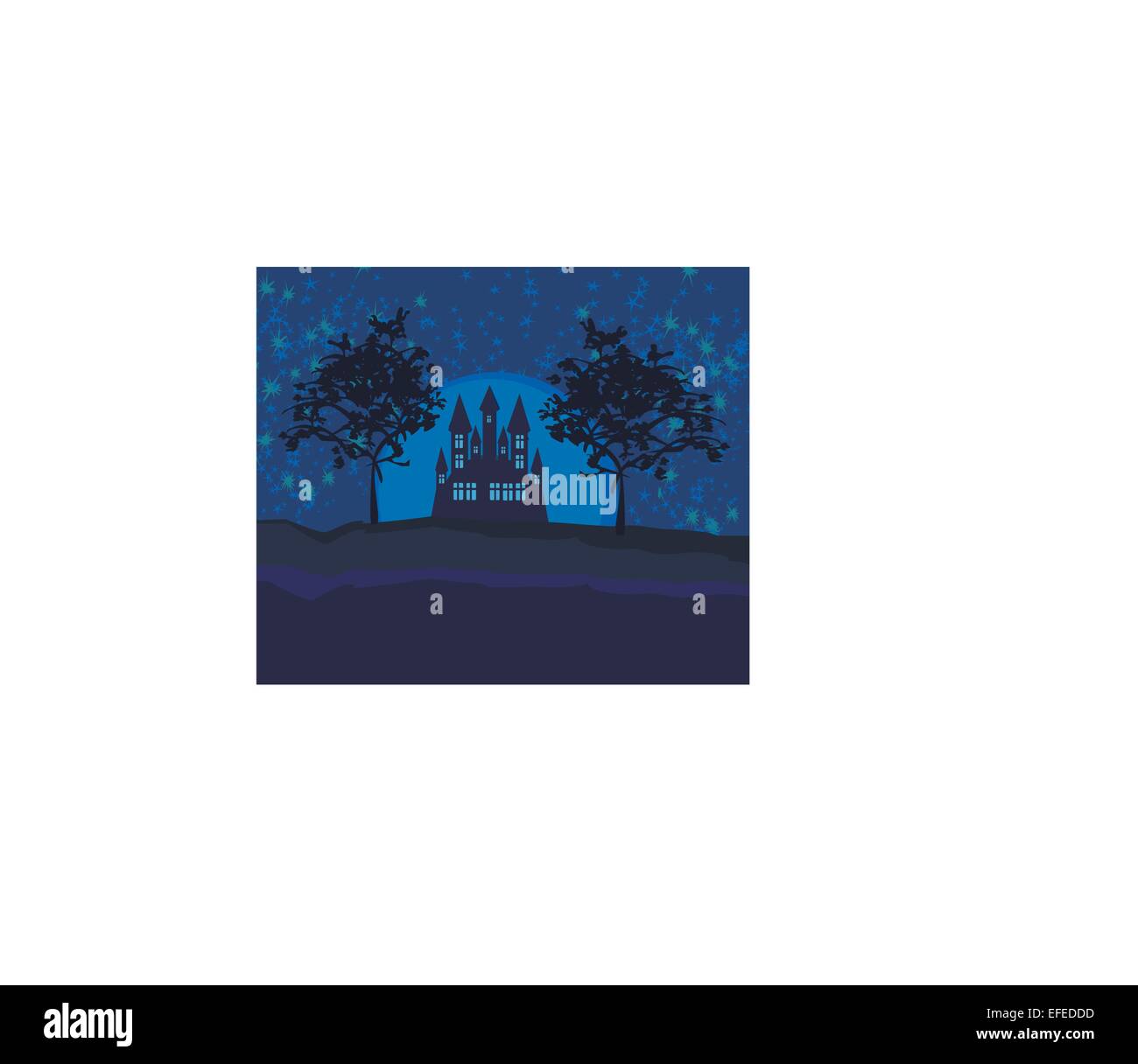 grungy Halloween background with haunted house Stock Vector Image & Art ...