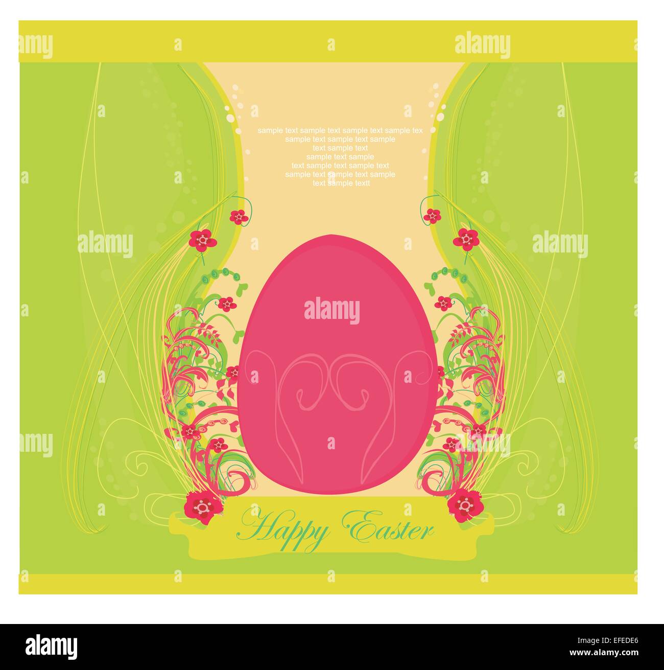 Easter greeting card with decorative egg Stock Vector Image & Art - Alamy