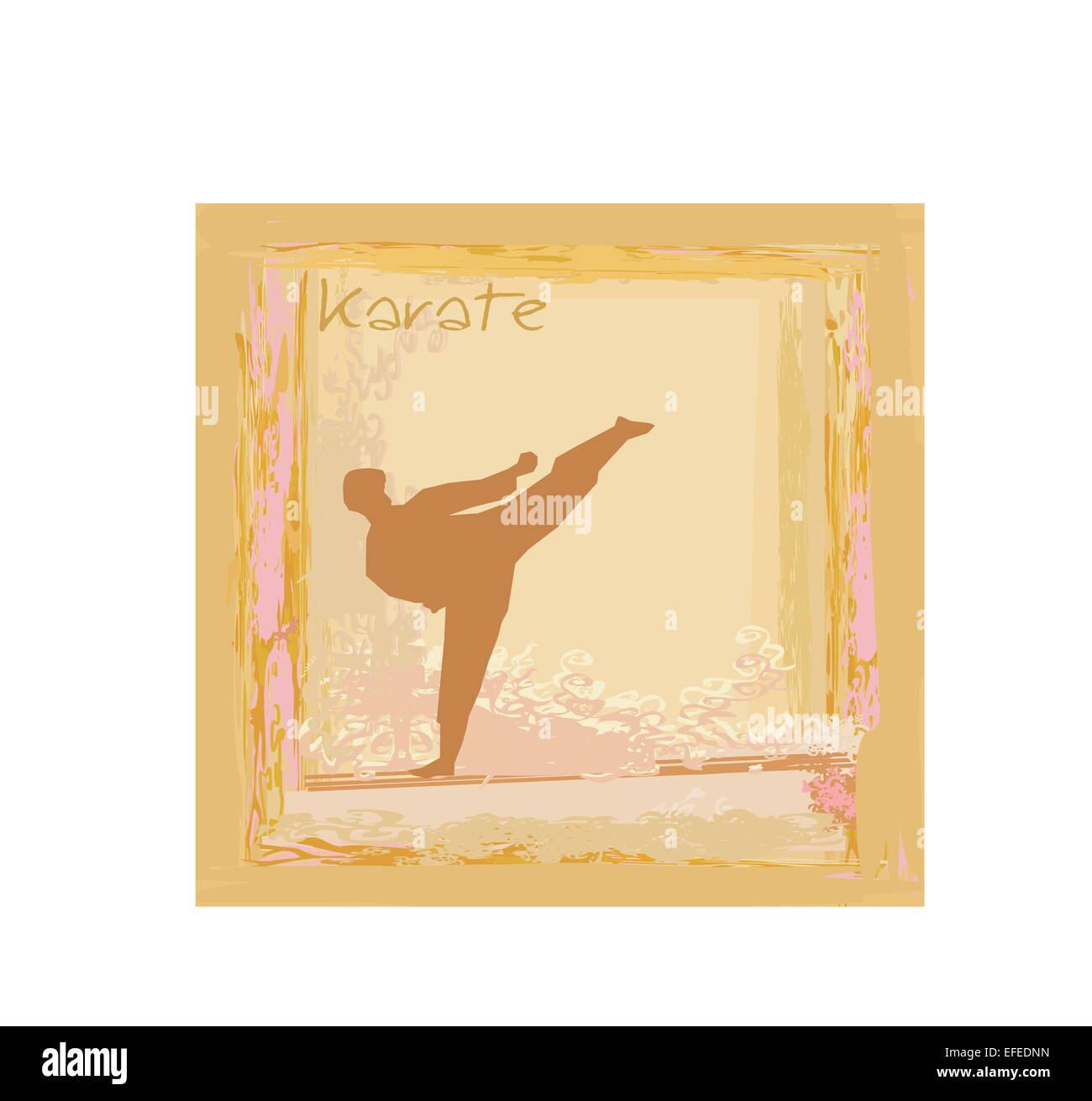 karate man silhouette Grunge poster Stock Vector Image & Art - Alamy