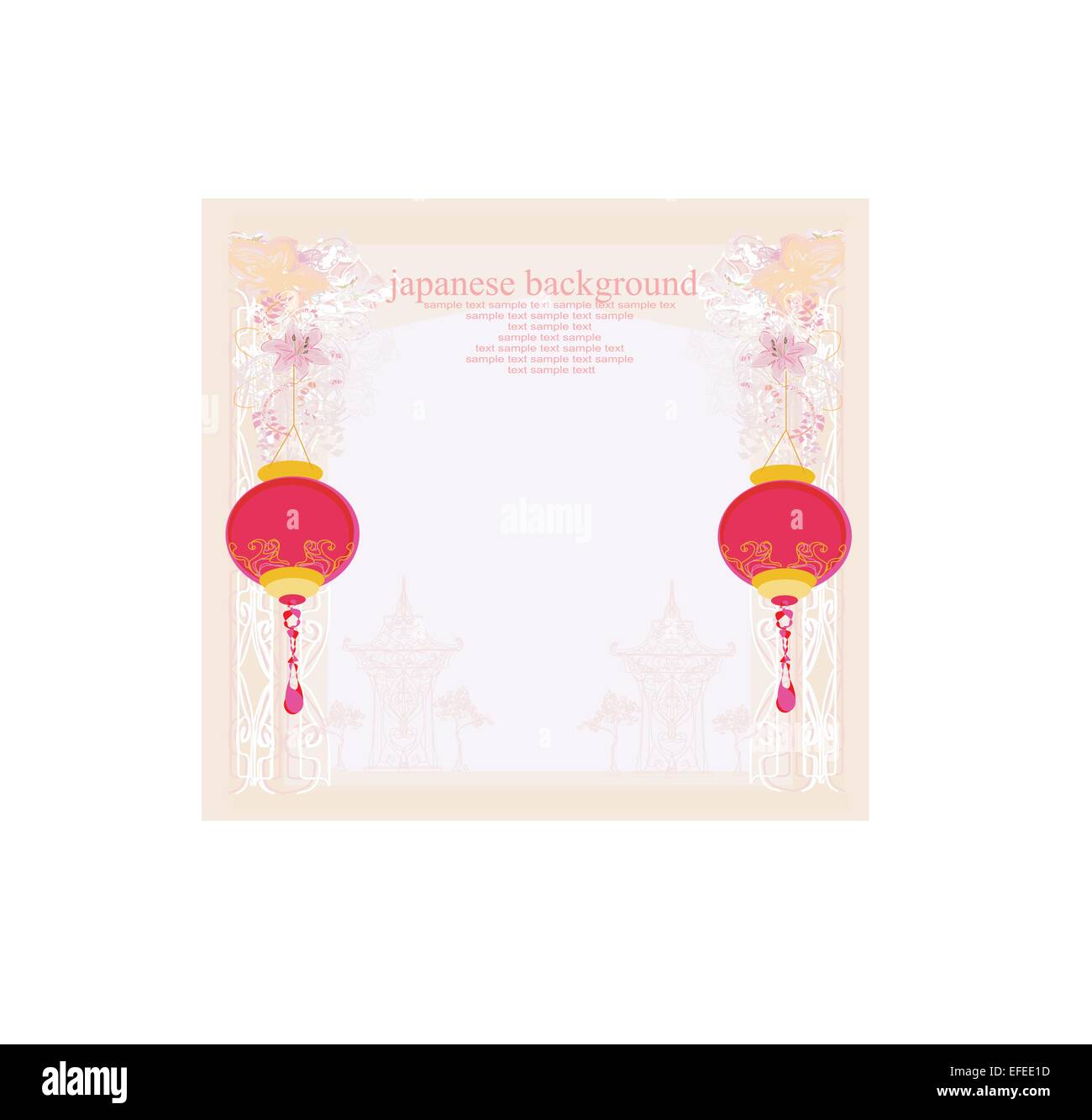 Chinese New Year with lanterns card Stock Vector Image & Art - Alamy