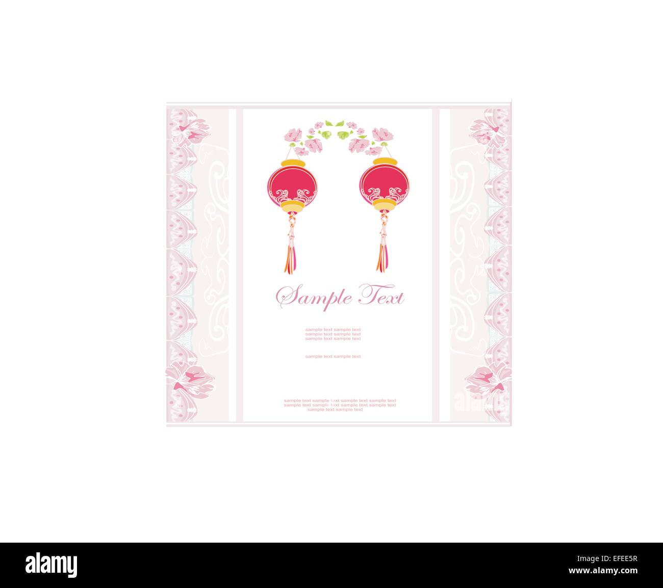 Chinese New Year with lanterns card Stock Vector Image & Art - Alamy