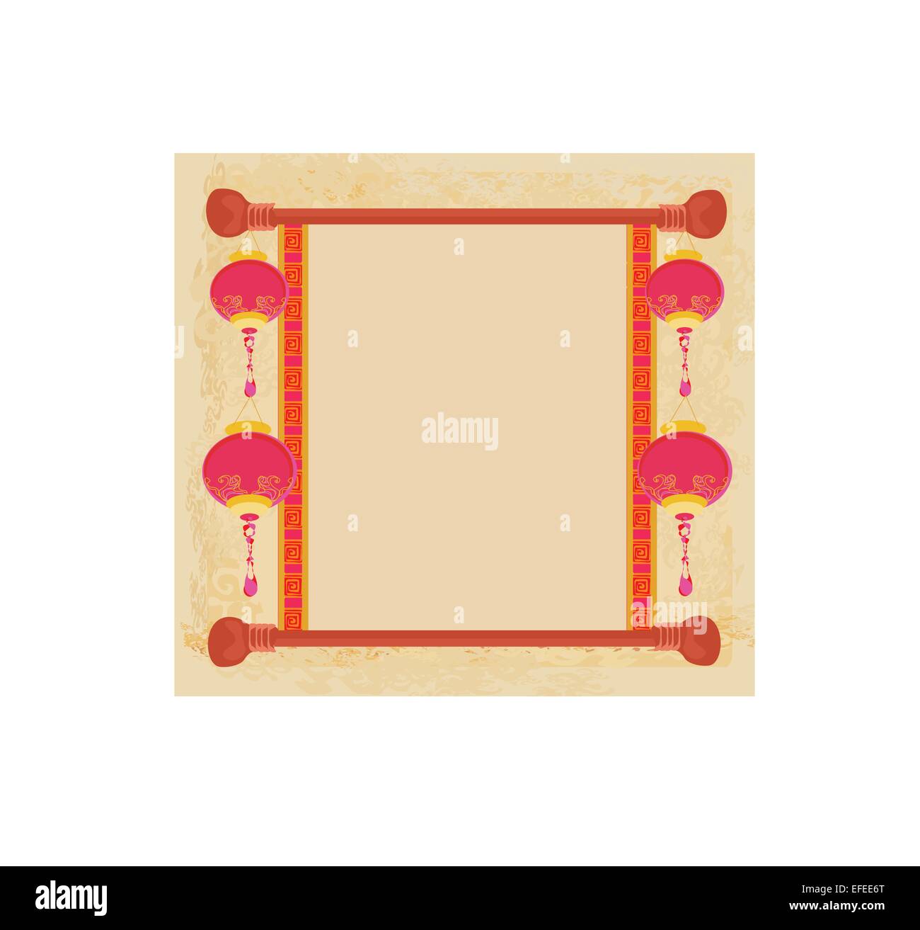 Chinese New Year with lanterns card Stock Vector Image & Art - Alamy