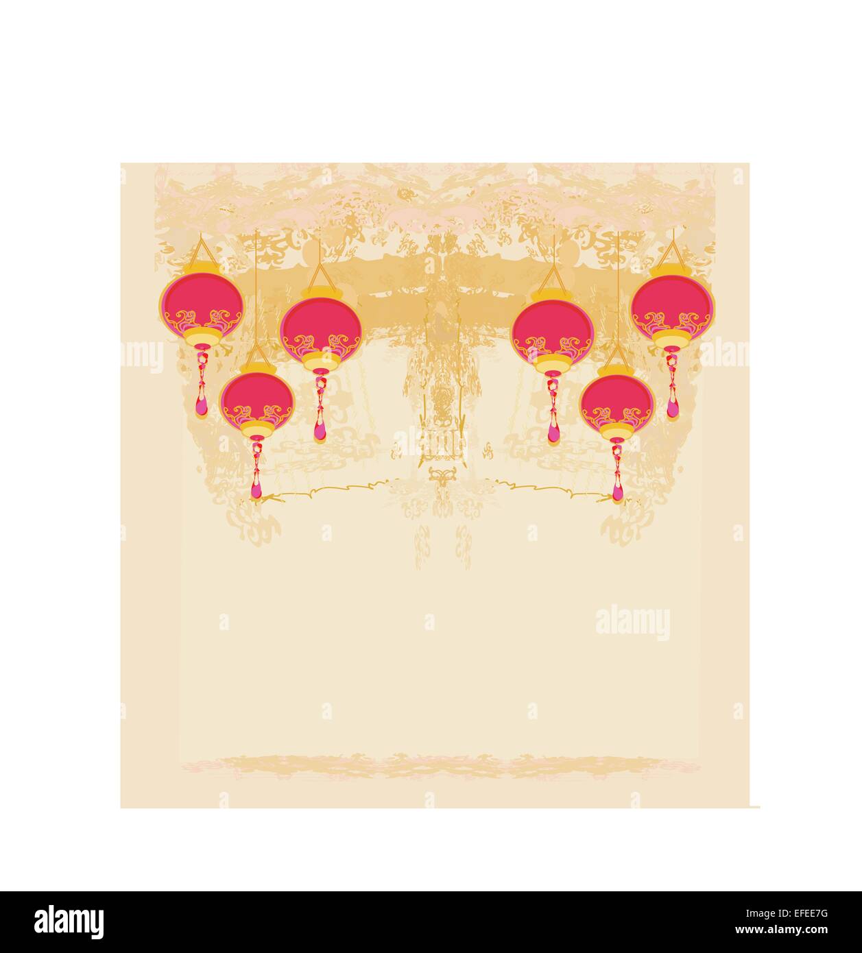 Chinese New Year with lanterns card Stock Vector Image & Art - Alamy