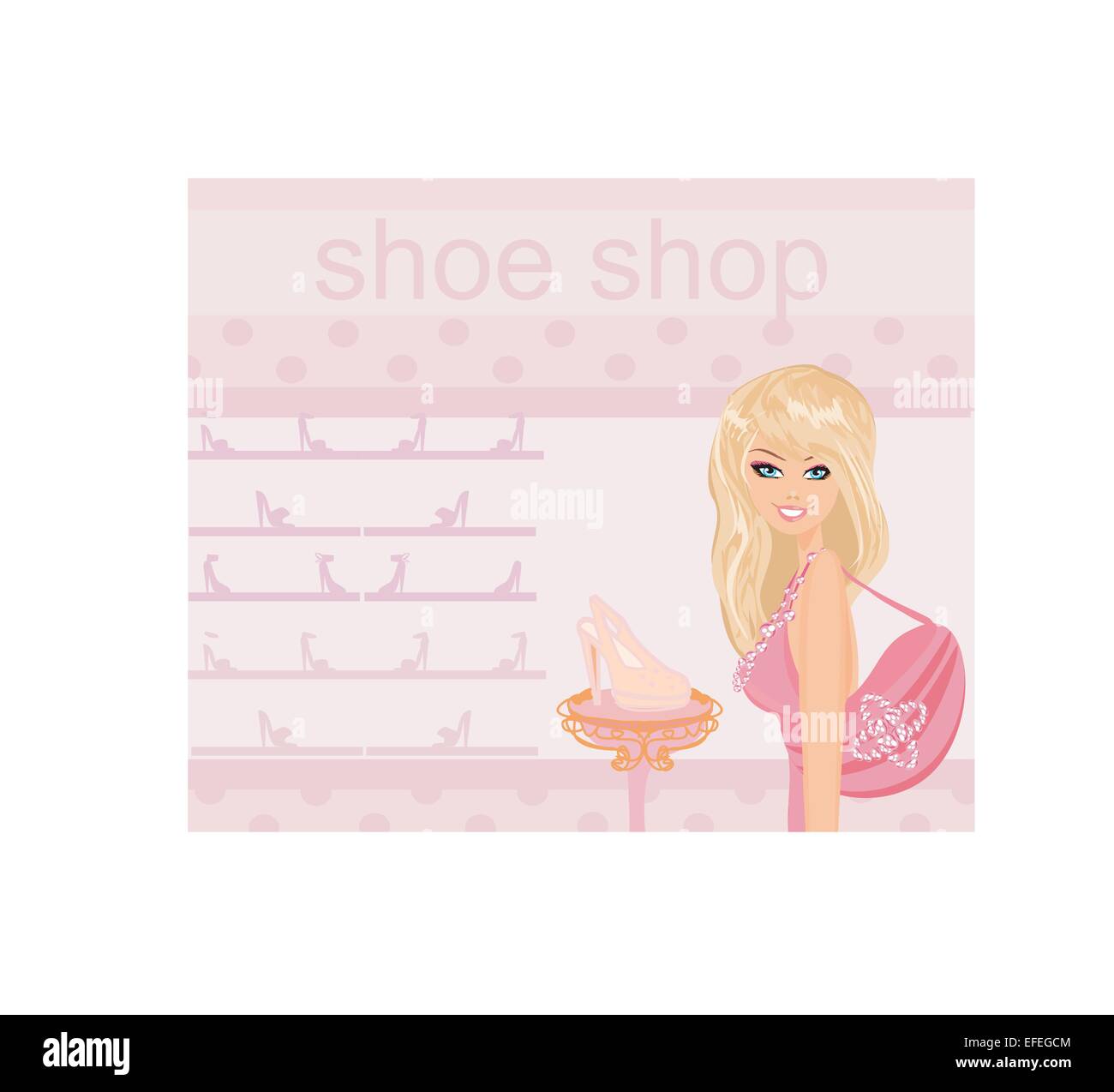 Girl in leather boots Stock Vector Images Alamy