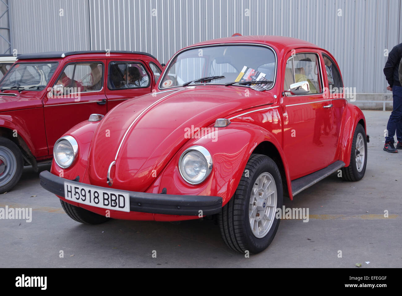 Volkswagen Classic Beetle, Bug, 70th at classic car show in Southern Spain. Stock Photo