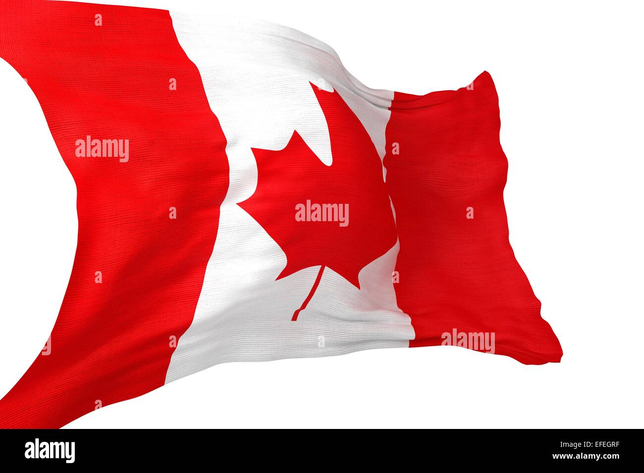 Canadian Waving Flag Isolated on White Background Stock Photo - Alamy