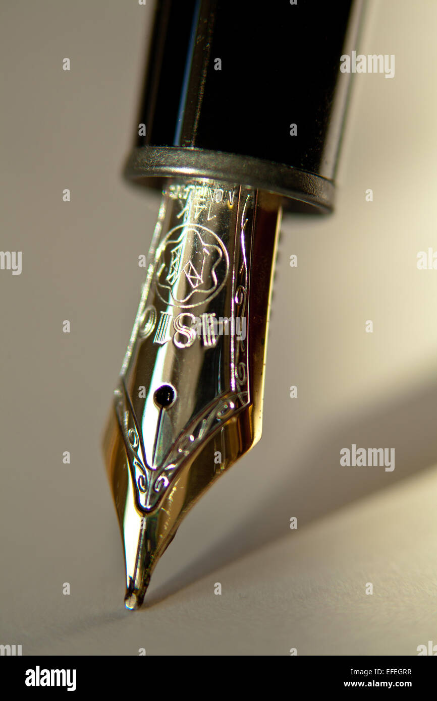 Fountain Pen Nib Stock Photo Alamy