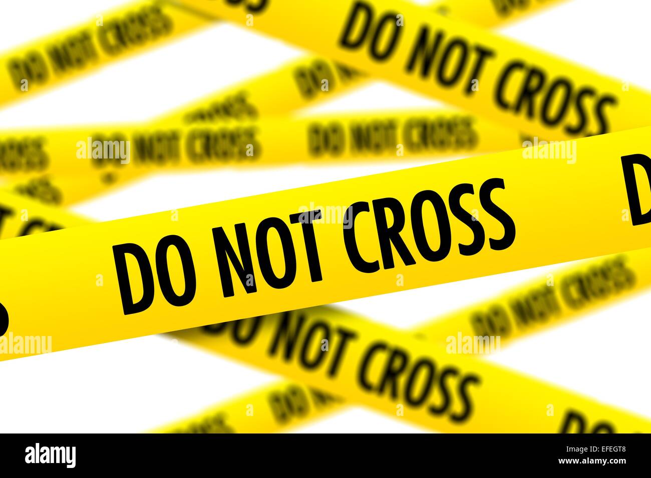 Yellow Police Tapes Do Not Cross Isolated on White Stock Photo Alamy
