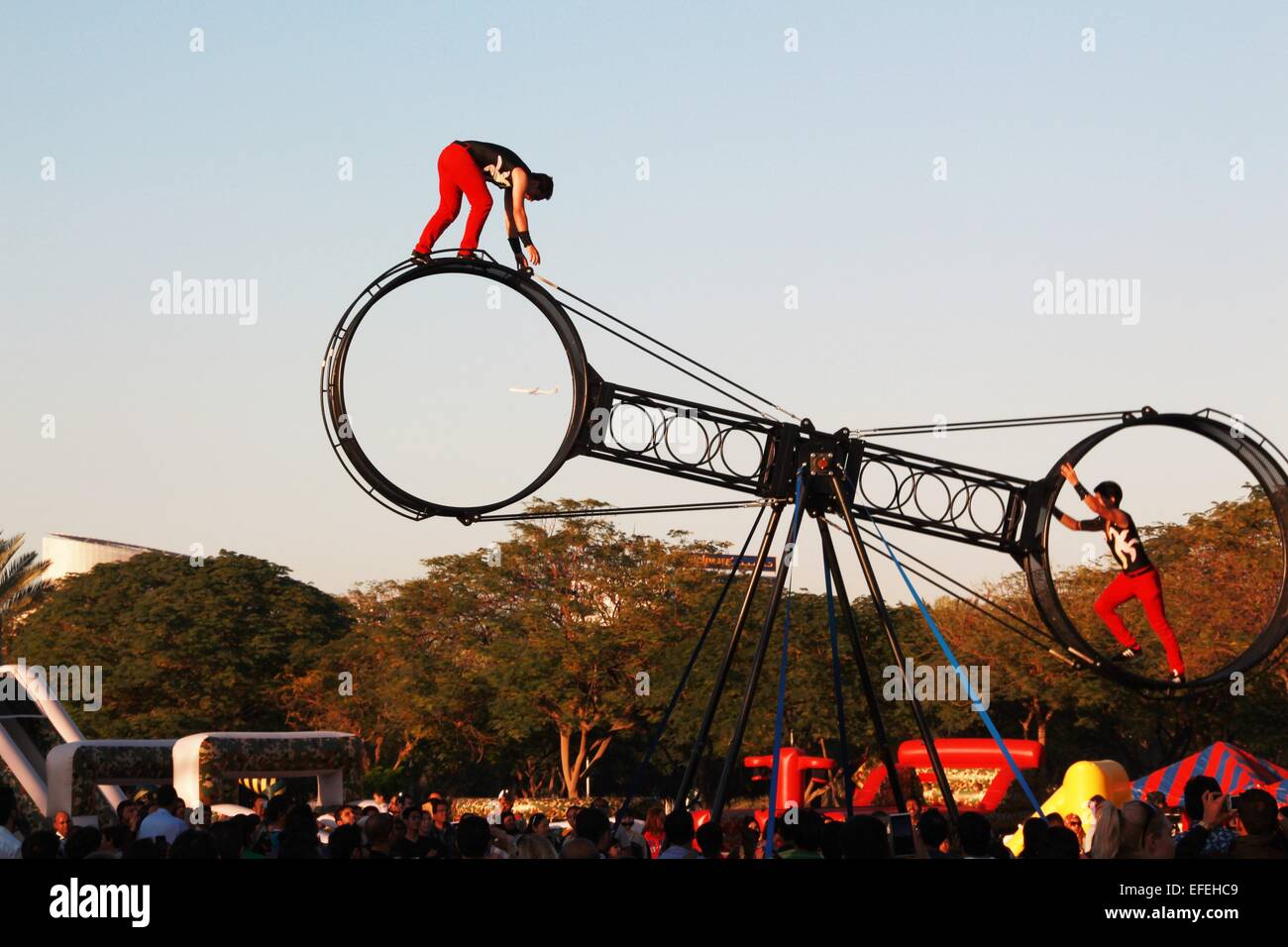 Dubai Circus DSF Zabeel Airplane Stock Photo