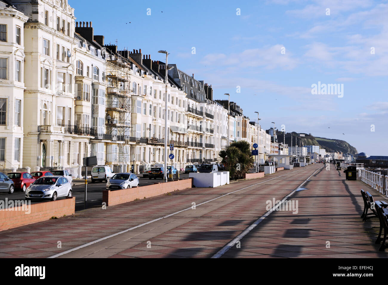 Hastings East Sussex UK - Hastings and St Leonards seafront Sussex UK Stock Photo