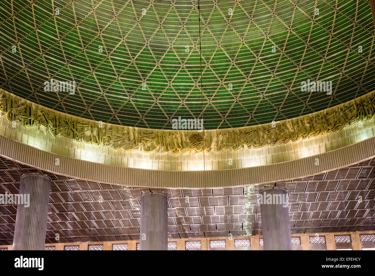 Interior istiqlal mosque jakarta hires stock photography and images