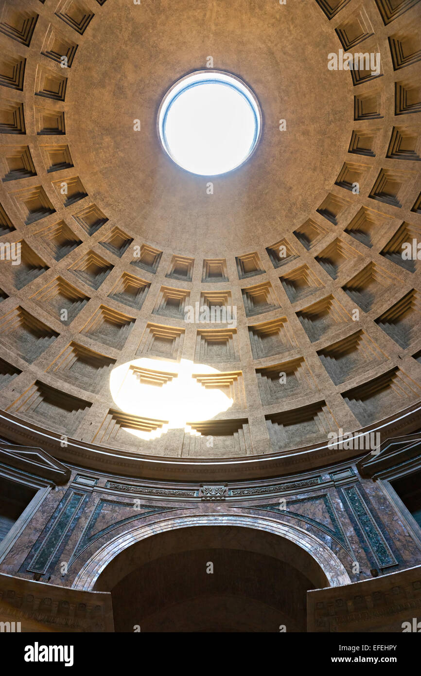 Inside the Pantheon, Rome, Italy. Stock Photo
