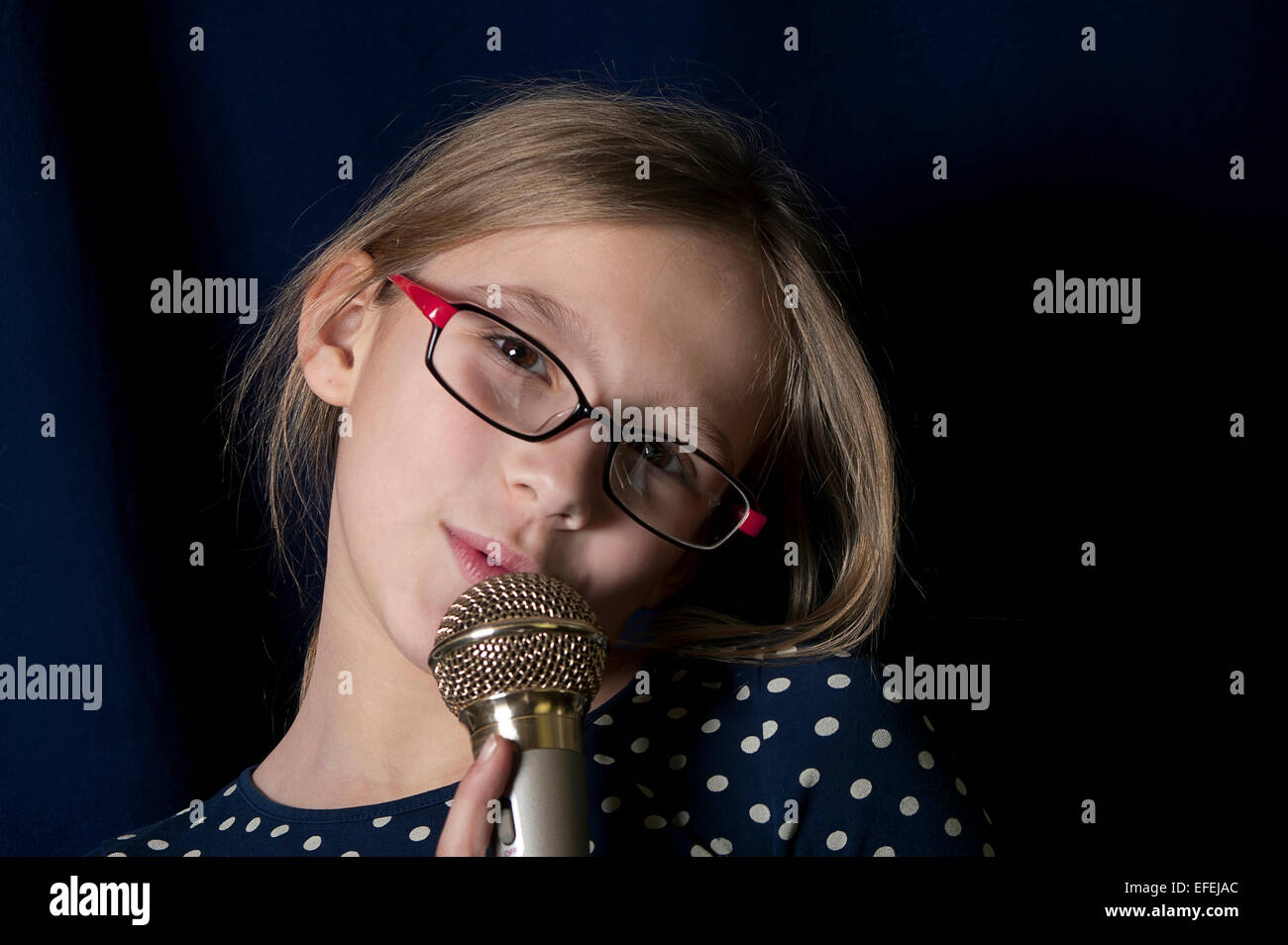 Young Female Singer Stock Photo - Alamy