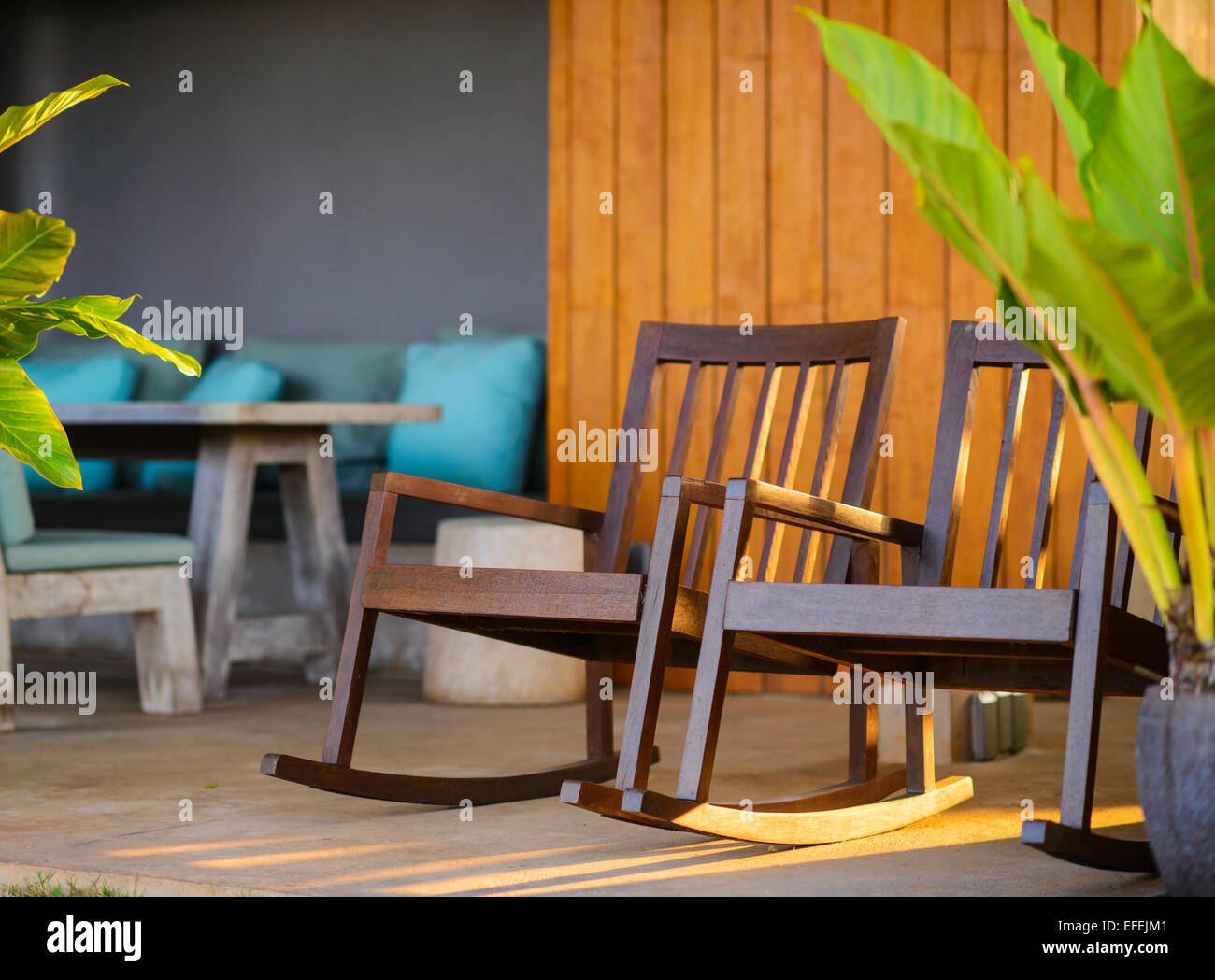Wood rocking chair hi-res stock photography and images - Alamy