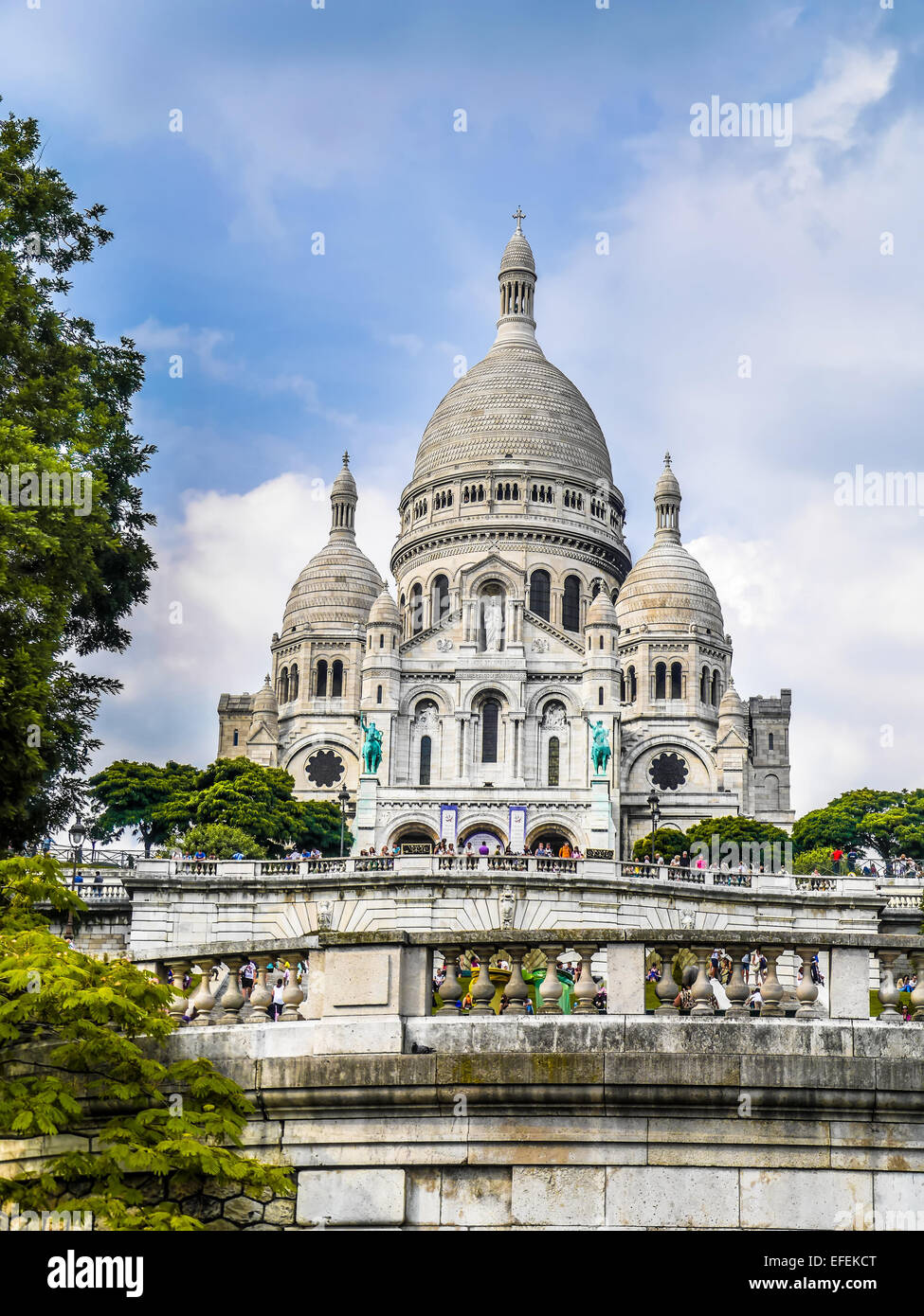 Sacre-Coeur Basilica on Montmartre, Paris, France Stock Photo