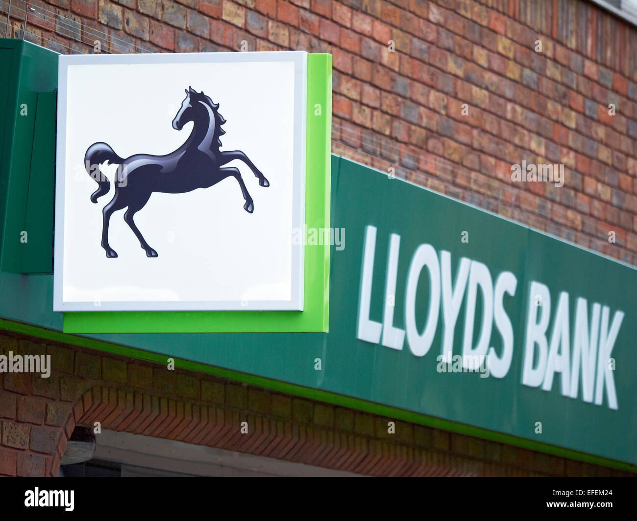 LLoyds bank sign on outside wall UK Stock Photo