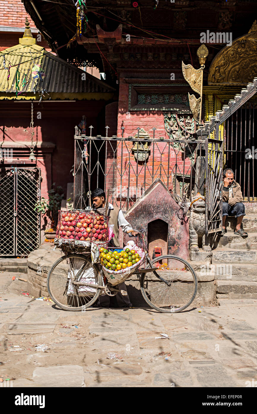 Streets of Thamel, Kathmandu, Nepal Stock Photo