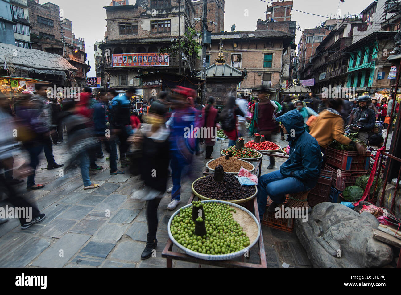 Market in Kathmandu, Nepal Stock Photo