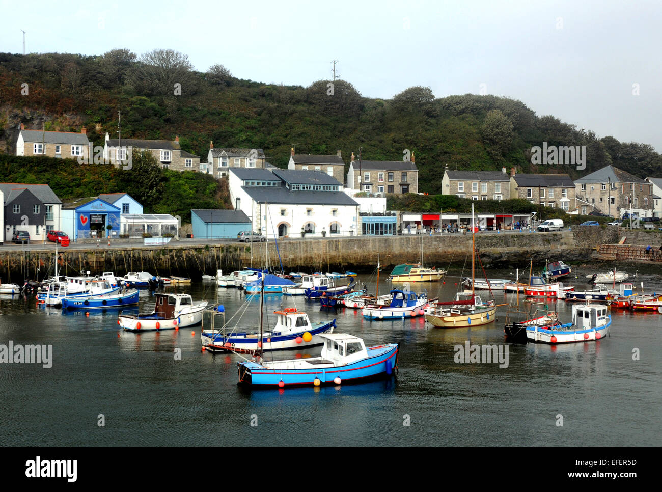 The harbour at Porthleven, Cornwall. Stock Photo