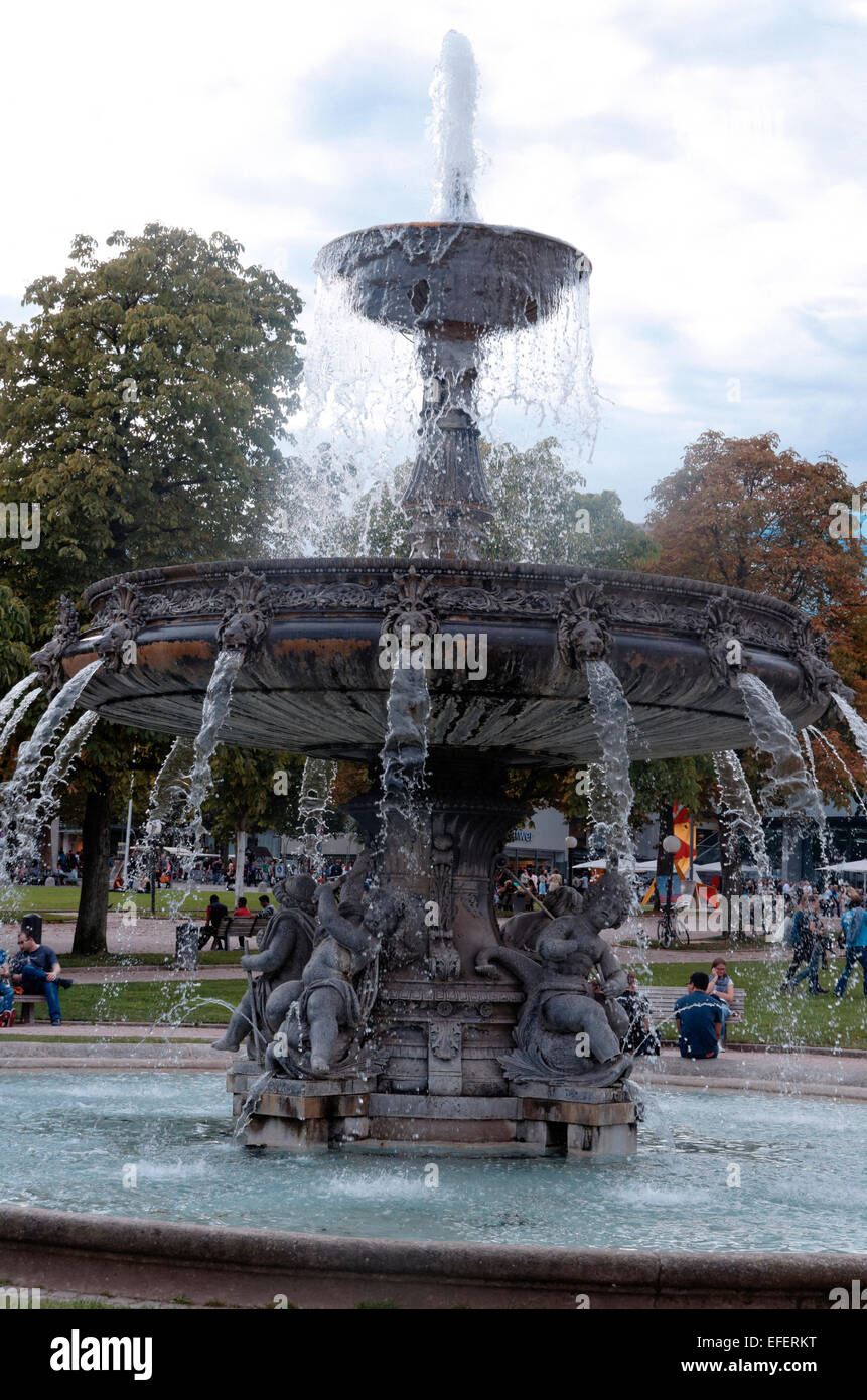 Fountain at the schlossplatz hi-res stock photography and images - Alamy