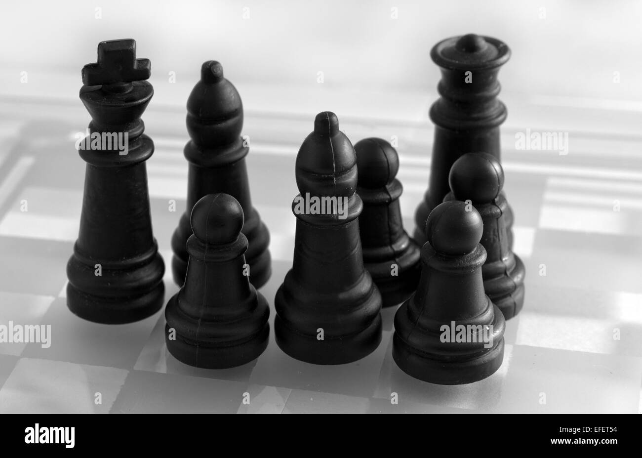 chess on a white background. Close up Stock Photo