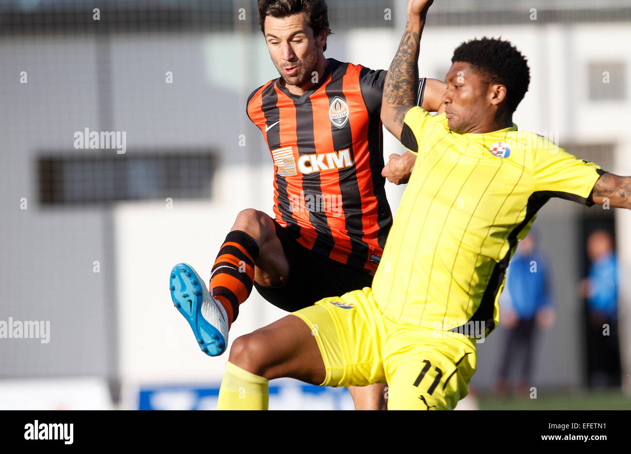 San Pedro del Pinatar, Spain. 02nd February, 2015. Friendly football match between FC Shakhtar Donetsk vs GNK Dinamo Zagreb in the Pinatar Arena Sport Center Credit:  ABEL F. ROS/Alamy Live News Stock Photo