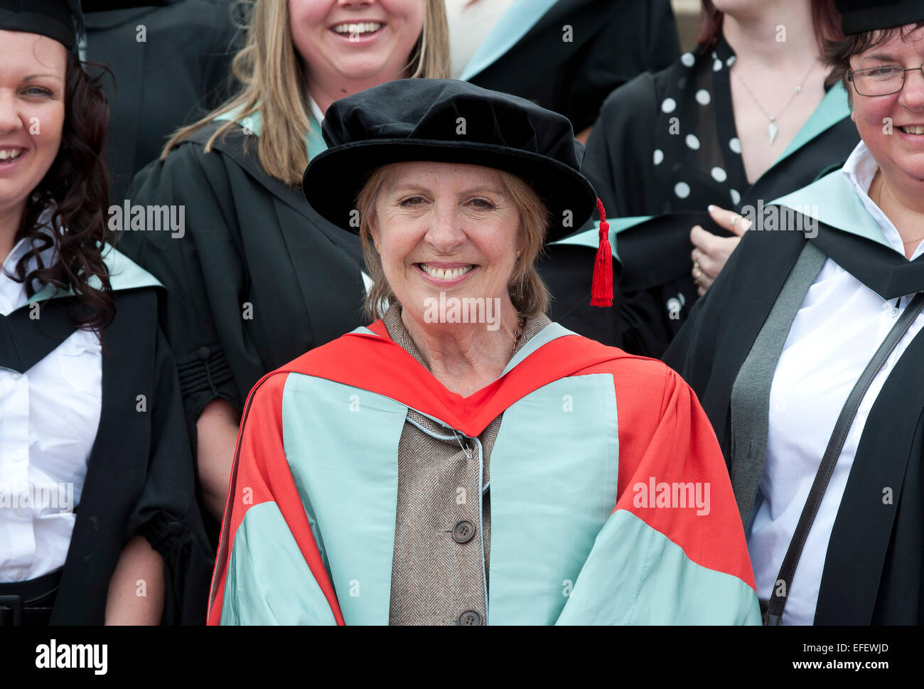 British  actress Penelope Wilton pictured in her hometown of Scarborough, North Yorkshire, in 2012, when she received a degree. Stock Photo