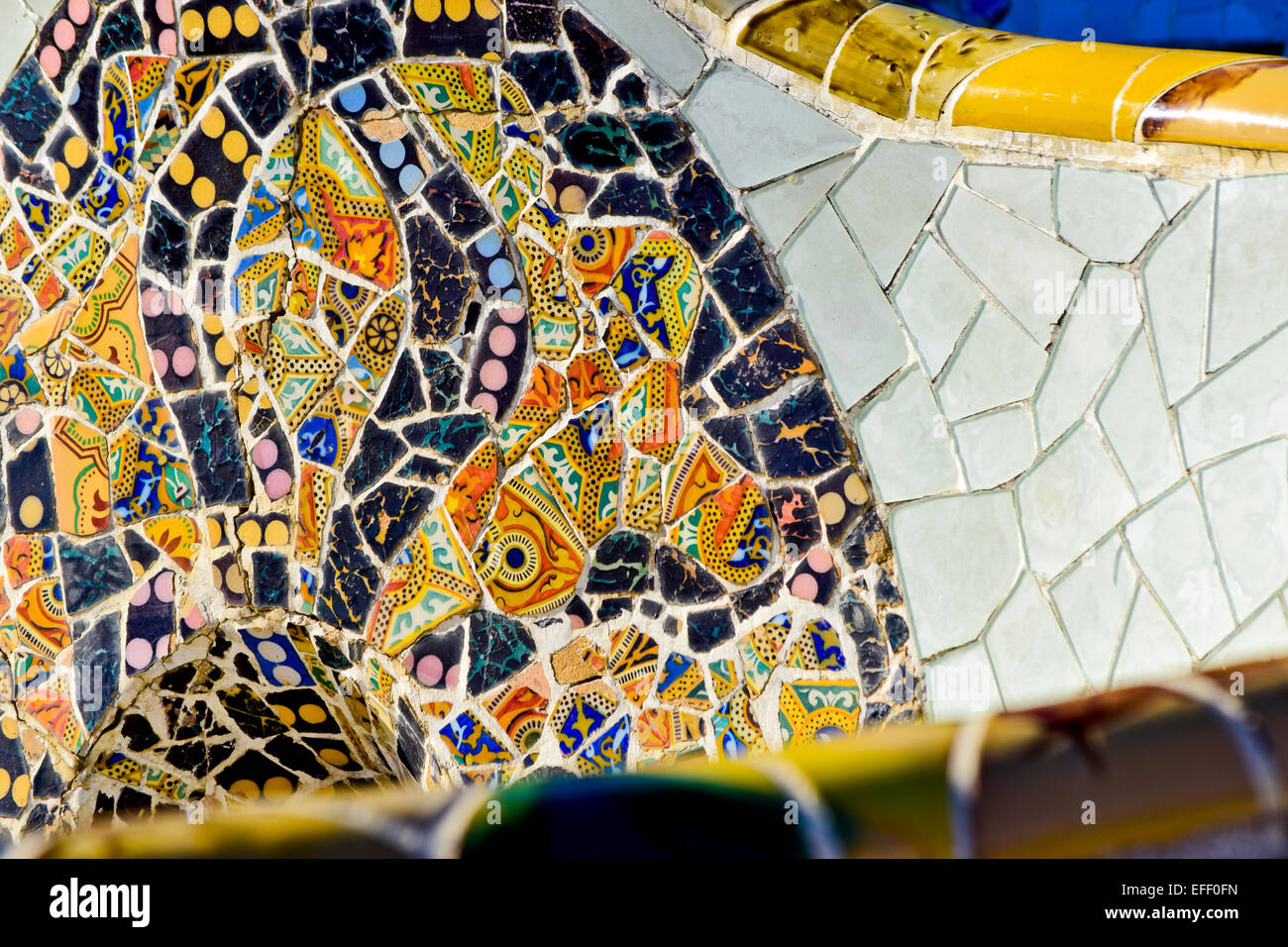 Park Guell by Antoni Gaudi. Barcelona, Catalonia, Spain. Stock Photo