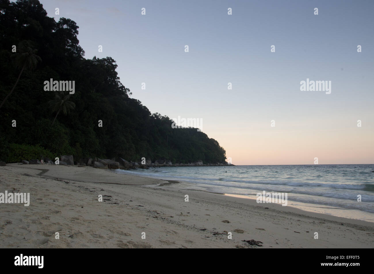 Teluk Dalam Beach, flora Bay, pulau perhentian, malaysia Stock Photo
