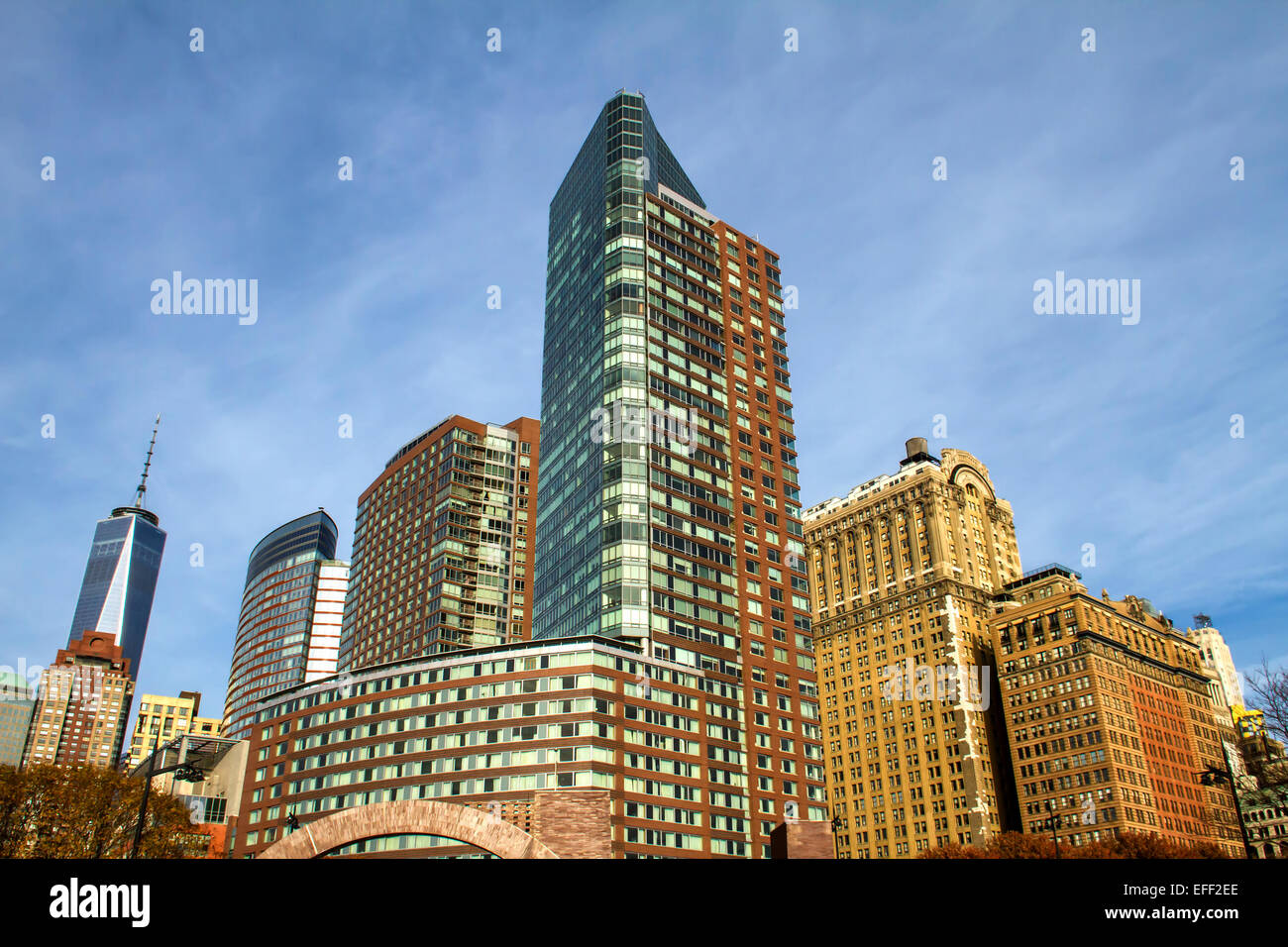 Lower Manhattan, View from Battery Park, New York, United States of America Stock Photo