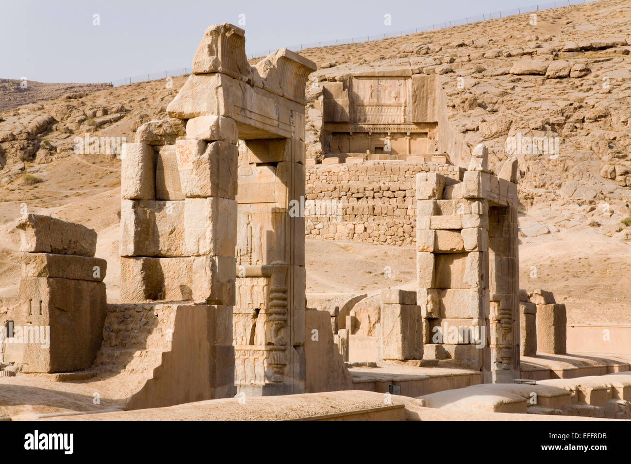 Gateway to Kings Palace and Tomb, Persepolis, Iran or Persia Stock Photo