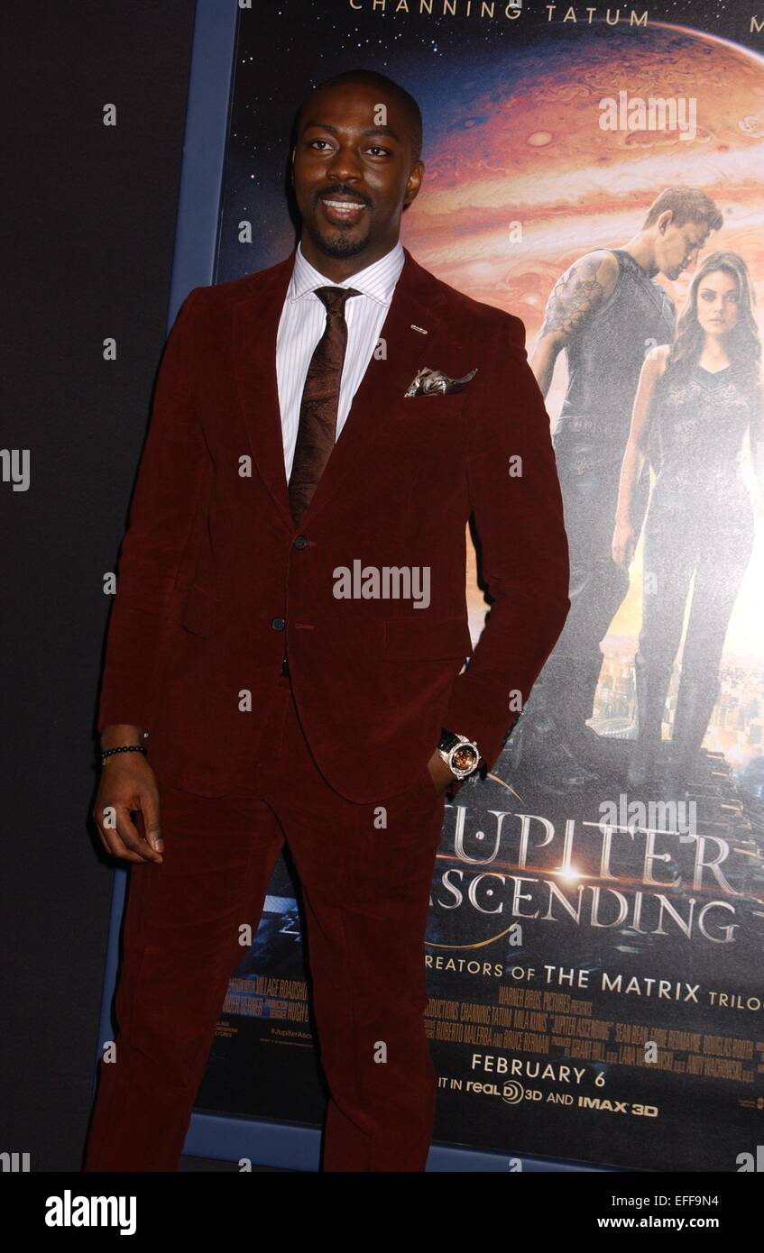 Hollywood, California, USA. 2nd Feb, 2015. David Ajala attends the Premiere Of ''JupiterAscending'' at the Chinese Theater in Hollywood, Ca on February 2, 2015. 2015. Credit:  Phil Roach/Globe Photos/ZUMA Wire/Alamy Live News Stock Photo
