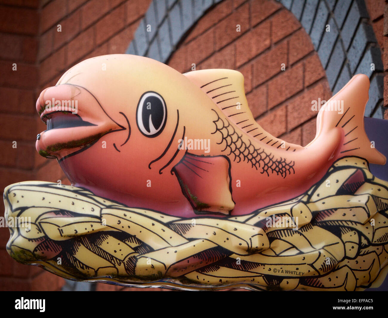 Fish & Chips shop sign UK Stock Photo