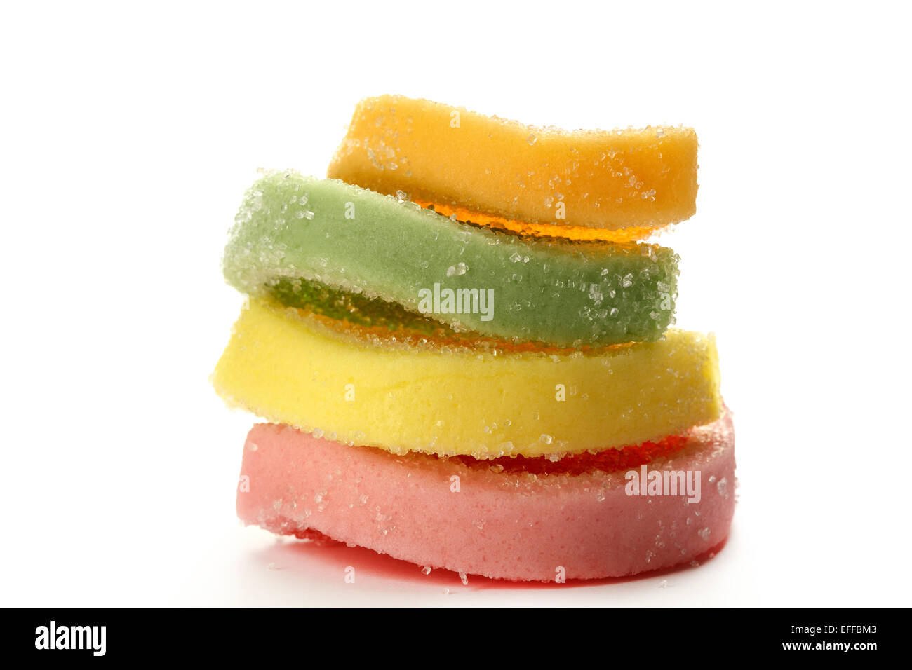 Stacked colorful jelly candies Stock Photo