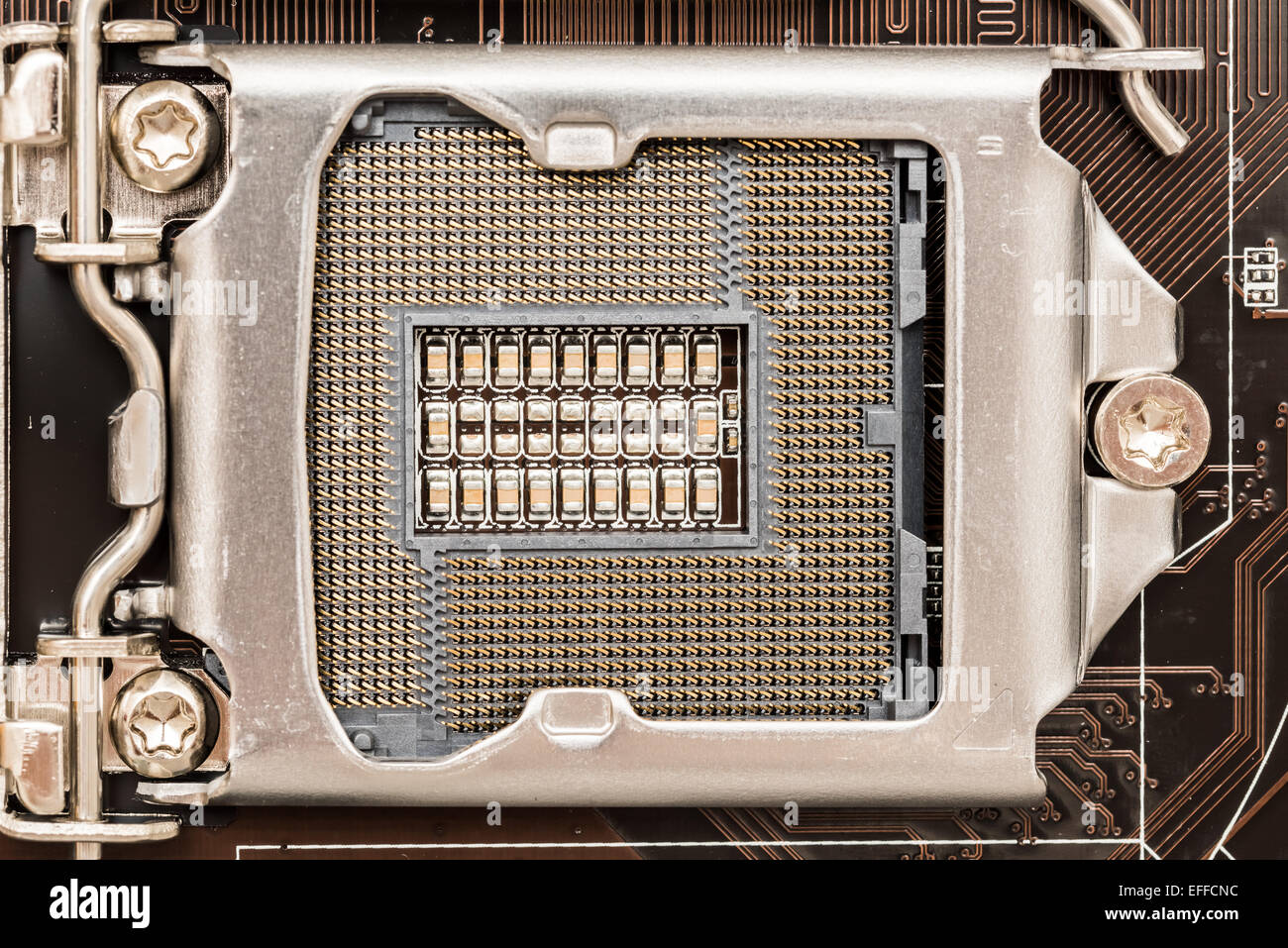 Empty CPU Socket On Computer Motherboard Stock Photo - Alamy