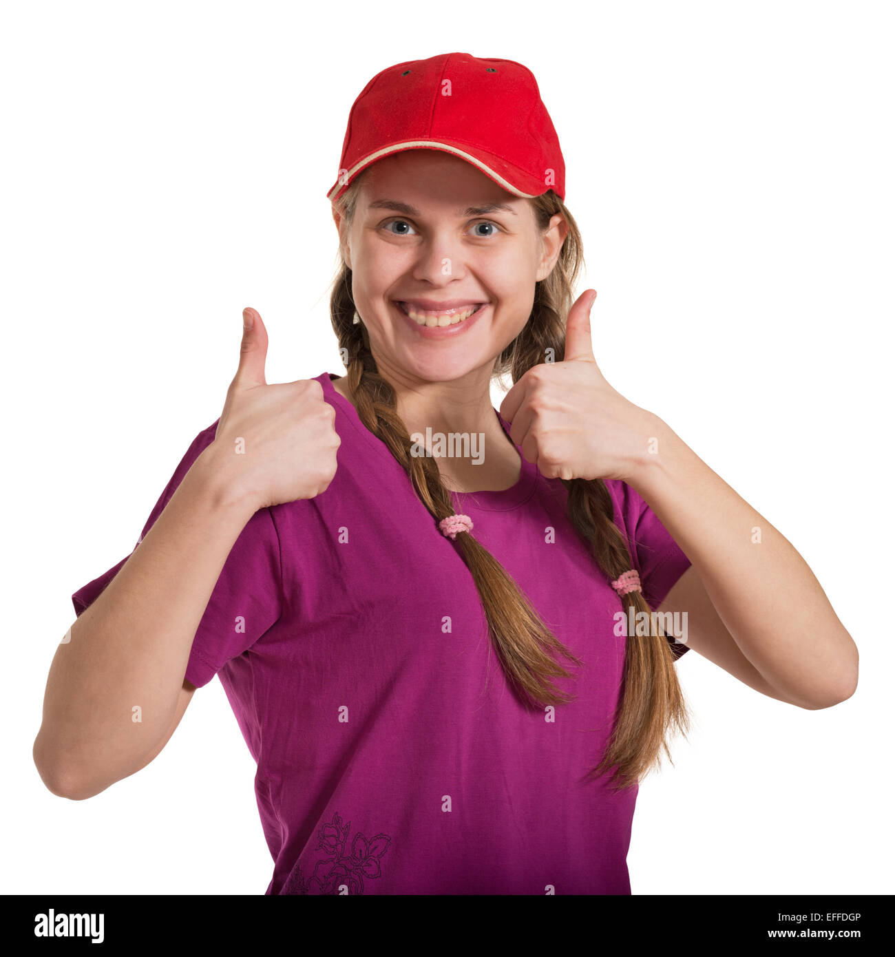 smiling girl isolated on the white background Stock Photo - Alamy